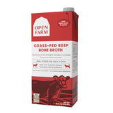 Open Farm Grass-Fed Beef Bone Broth bottle—rich aroma enhances meals.