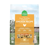 Open Farm Harvest Chicken Morsels bag shown for convenient open and serve feeding.