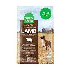 Open Farm lamb-recipe bag 11lb grain-free formula supports balanced meals