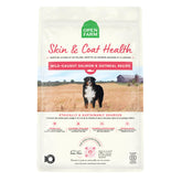 Open Farm Skin & Coat Health dog food bowl—glossy kibble supports a healthy coat.