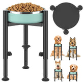 Oppro elevated stand at 8in height promotes comfortable dog dining posture.