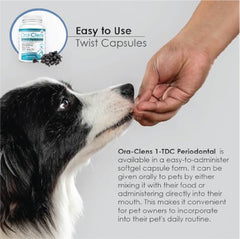 Ora-Clens 1-TDC softgel with dogs and cats, easy daily dose