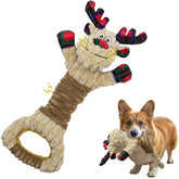 OraneeeO Christmas Squeaky Elk toy front view for interactive play