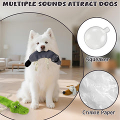 OraneeeO paguma larvata toy with squeaker and crinkle textures for enrichment