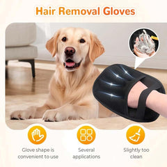 Orebog glove in use on upholstery for cat and dog fur removal.