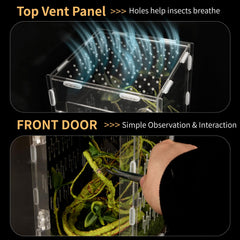 Orekemo terrarium door and twist-lock mechanism for secure access