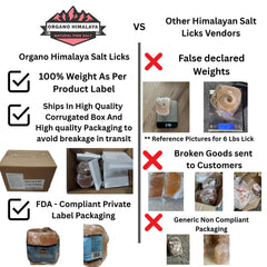 Organo Himalaya salt lick on rope being used by horses and deer.