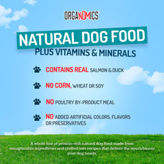 OrgaNOMics holistic-feeding-philosophy image emphasizes premium proteins and organic ingredients for wellness.