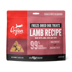 ORIJEN freeze-dried lamb treat bag – packable high-protein snack