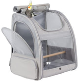 orizzp bird backpack front view demonstrates airline-approved travel for birds