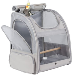 orizzp bird backpack front view demonstrates airline-approved travel for birds
