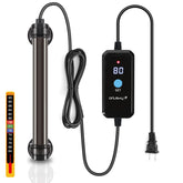 Orlushy 25W submersible heater with external controller for precise tank temperature management.