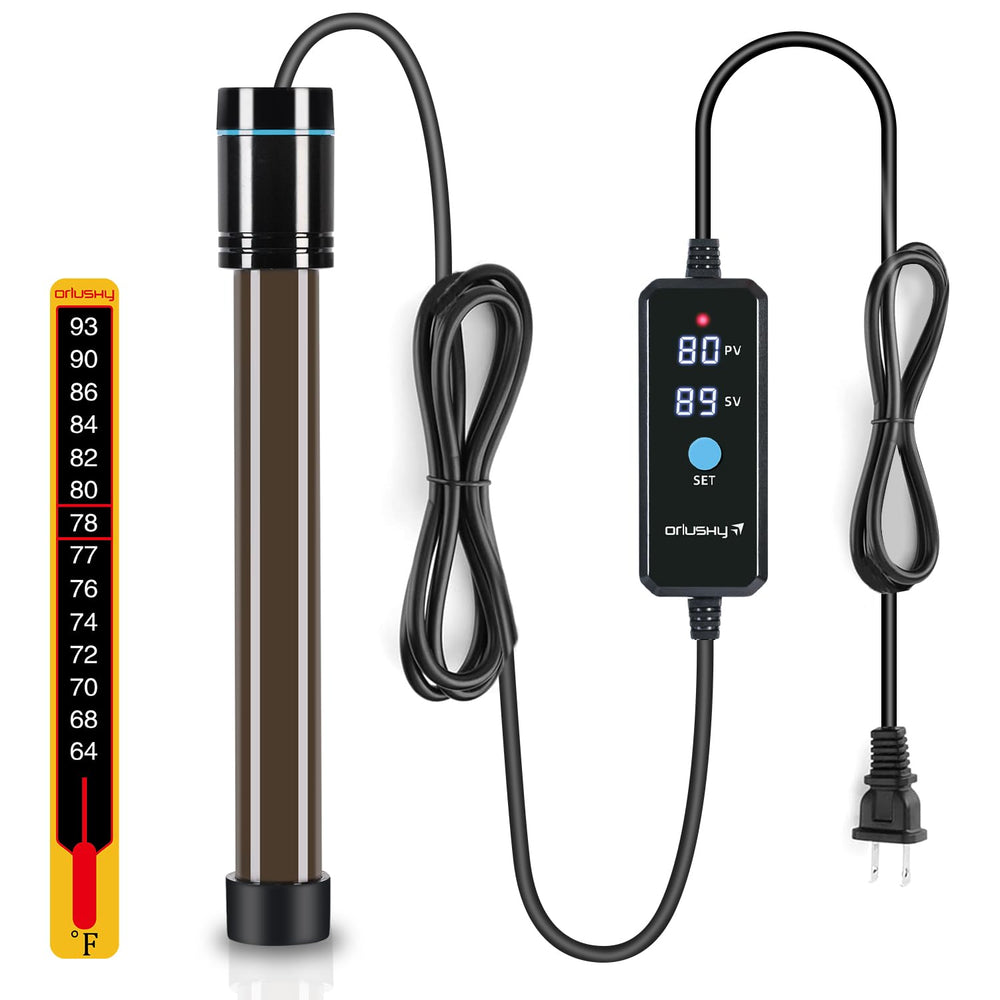 Orlushy 500W heater external controller with digital display enables precise temperature control.
