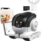 OROMVO Pet Camera dual-lens front view enables full pet monitoring and alerts.