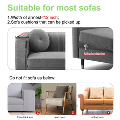 Velcro straps secure around sofa legs for quick, stable fit