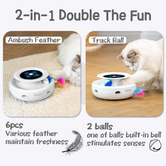ORSDA ambush electronic cat toy feathers for batting and pouncing