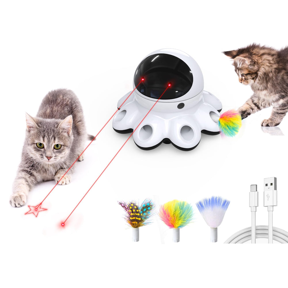 ORSDA Cat Laser Toy 2-in-1 interactive front view with dual lasers for active indoor play.