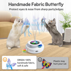 ORSDA cat toy USB rechargeable battery supports weeks of play