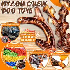 OSORD grooved surface nylon toy invites easy peanut butter fillings for extra fun.