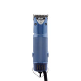 Oster A5 blue clippers closeup blade detail for precise pet trimming
