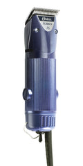 Oster A5 Turbo clipper in cutting action for efficient pet grooming.