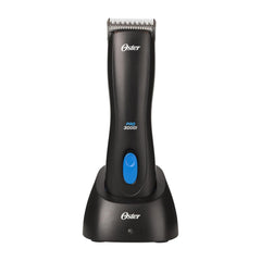 Oster Professional Cordless 3000i motor in action for precise pet grooming on-the-go.