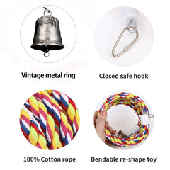 OSWINMART bendable steel-wire perch demonstrates customizable cage shaping.