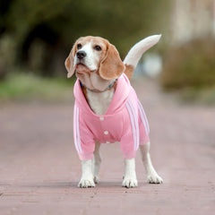 Otunrues dog hoodie pink large close-up of snap closure