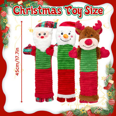 Ousiya Christmas squeaky dog toy reindeer promotes curiosity with crinkle paper.