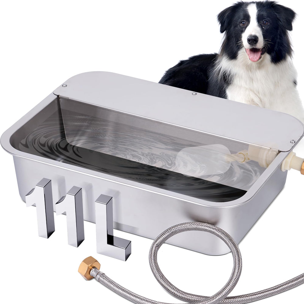 OUJIMAI automatic water dispenser for dogs in outdoor setup with reliable 3Gal capacity.