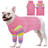 OUOBOB dog cold sweater pink—warmth for winter walks.