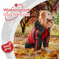OUOBOB dog raincoat adjustable strap four-leg design for full coverage