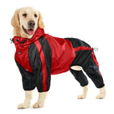 OUOBOB dog raincoat waterproof hood protects large dogs during rain and wind