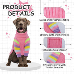 OUOBOB medium-dog winter sweater in soft knit for comfort.