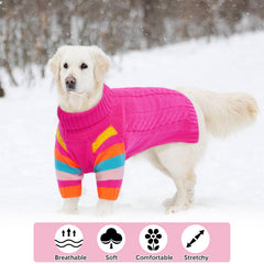 OUOBOB Rosered XXXL turtleneck showcases snug high neck for extra warmth