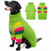 OUOBOB XLarge dog sweater with turtleneck warmth for cold-weather comfort.