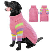 OUOBOB XLarge dog sweater with turtleneck for winter warmth and comfort