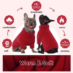 OUOBOB XXXL dog sweater knit closeup showing soft acrylic fabric