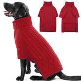 OUOBOB XXXL dog sweater red front view showing warm fit