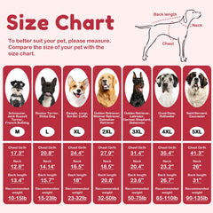 OUOBOB XXXL dog sweater red side view for indoor outdoor wear