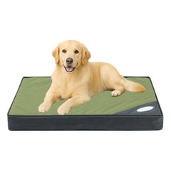 OUPEIWAWA orthopedic outdoor dog bed in dark green offers outdoor comfort for large dogs.