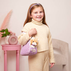 Our Generation faux fur lining adds cozy comfort during pretend journeys.