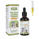 OUREA nervous system support drops bottle helps calm anxious pets.