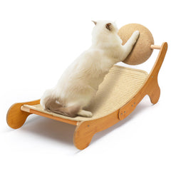 Outamateur sisal cat scratcher bed assembly setup showing sturdy frame for pets.