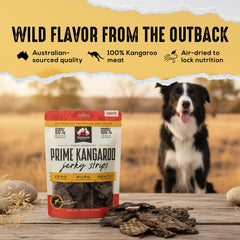 OUTBACK BONES Kangaroo Jerky Strip single-ingredient focus supports simple nutrition for sensitive stomachs.