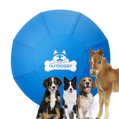 Outdoggy Herding Ball 22inch cover closeup shows durable outdoor play