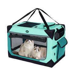 Ownpets extra-large cat carrier 24in dimensions for comfortable two-cat trips.