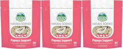 Oxbow Natural Science papaya wafers 3-pack, chewy texture supports small pets' digestion