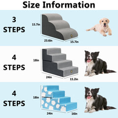 OYLZ Dog Stairs non-slip-base: secure setup reduces slipping while your pet climbs.