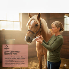 OZIPCO four-pack ivermectin paste tubes for regular horse care dosing.